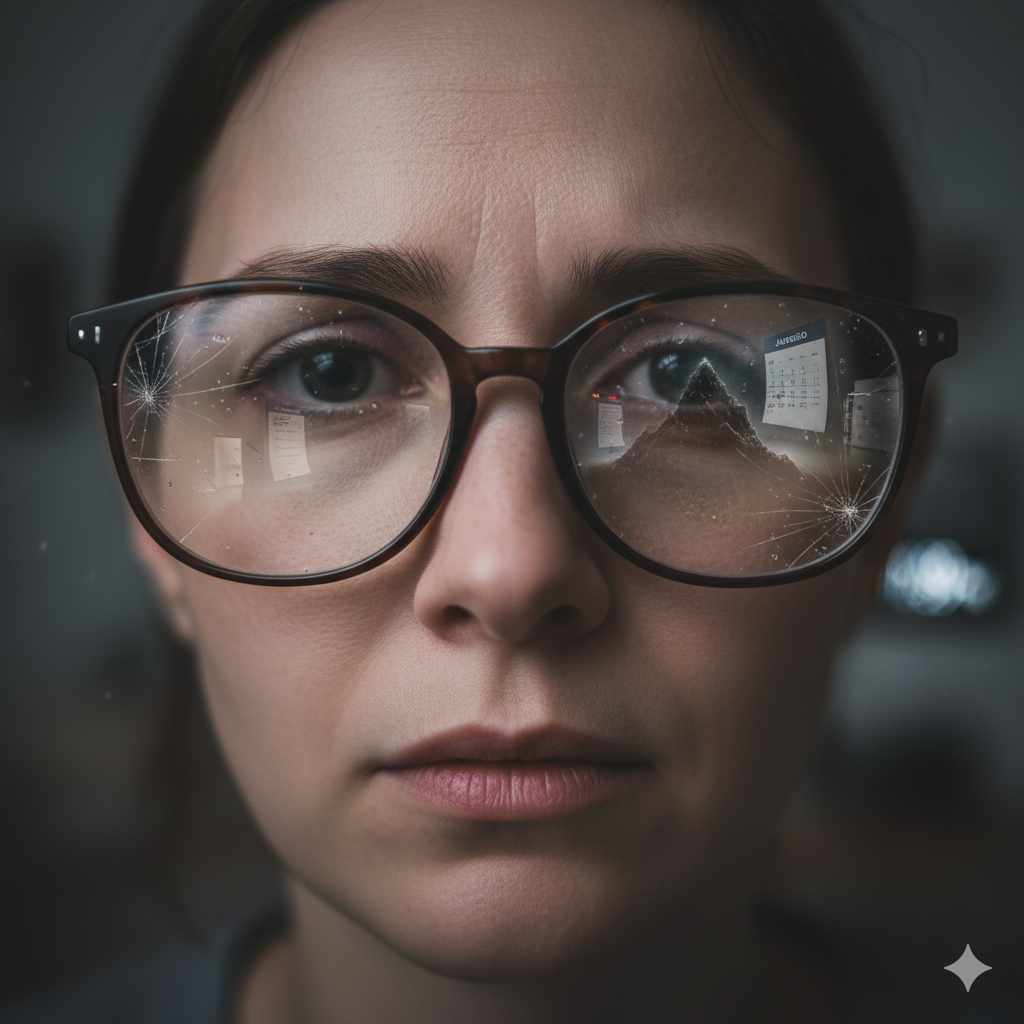 As Lentes Embaçadas: Distorções Cognitivas de Ano Novo
A nossa mente ansiosa adora pregar peças. Ela usa "atalhos" de pensamento que, no final, só servem para nos deixar mais tristes.